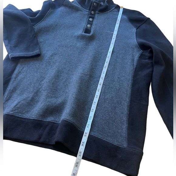 Calvin Klein Mens Pullover 1/4 Button Snap Golf Sweater black Size medium - Picture 11 of 15